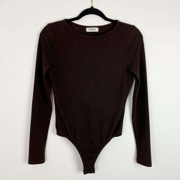 4th & Reckless | Anthropologie Women’s Peppa Bodysuit Top Medium Brown - Picture 3 of 10